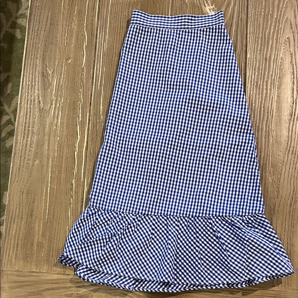 The Limited Blue Gingham Skirt
